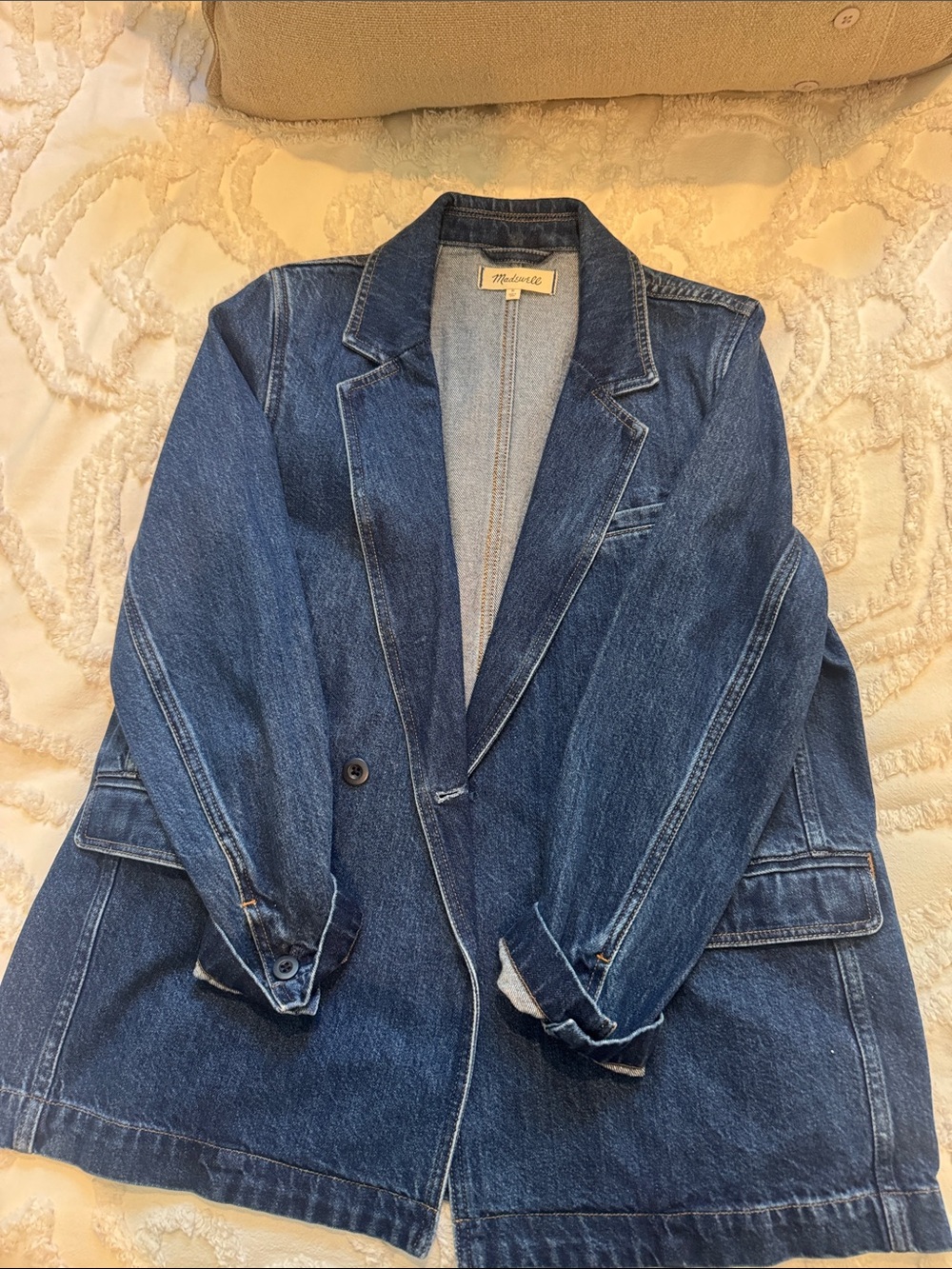 Madewell Dark Blue Denim Blazer